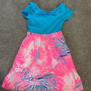 Vibrant Pink and Blue Dress